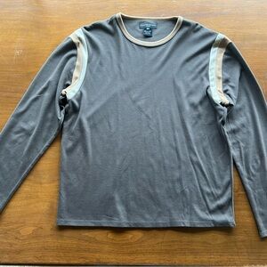 French Connection brown Long Sleeve Shirt with Tan Trim XXL